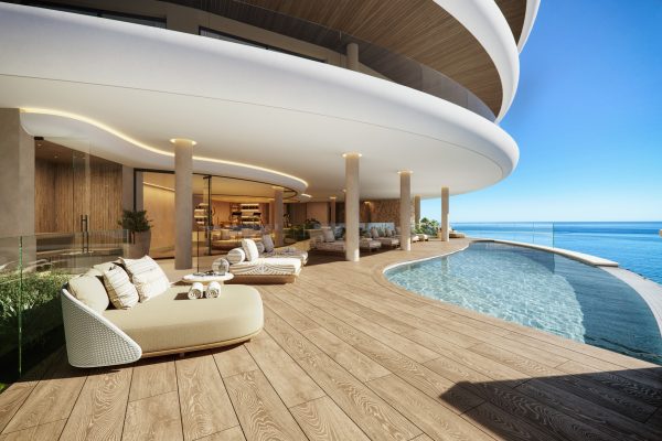 Óleo Fuengirola new developments outdoor pool area